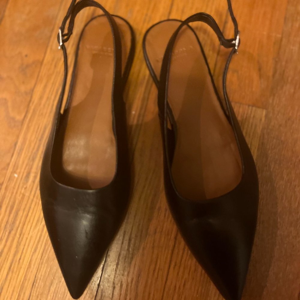 Vagabond Pointed Toe Slingback Flats - Picture 4 of 6